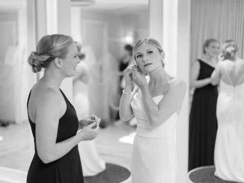 Bride preparation for a September wedding at the Darby House outside Columbus, Ohio