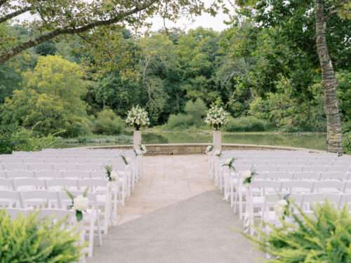 Wedding ceremony design details at the Darby House for a late summer wedding outsid Columbus, Ohio