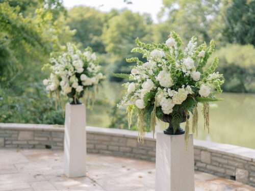 Wedding ceremony design details at the Darby House for a late summer wedding outsid Columbus, Ohio