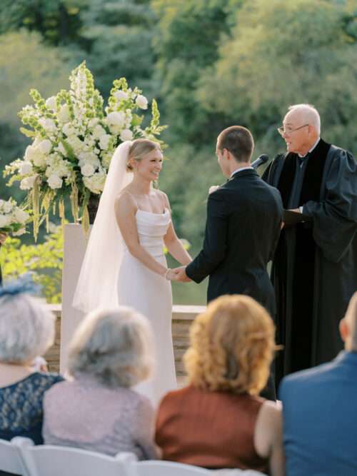 Outdoor wedding ceremony at the Darby House near Columbus, Ohio