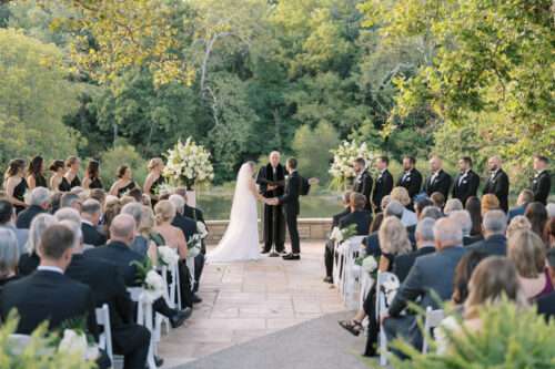 Outdoor wedding ceremony at the Darby House near Columbus, Ohio