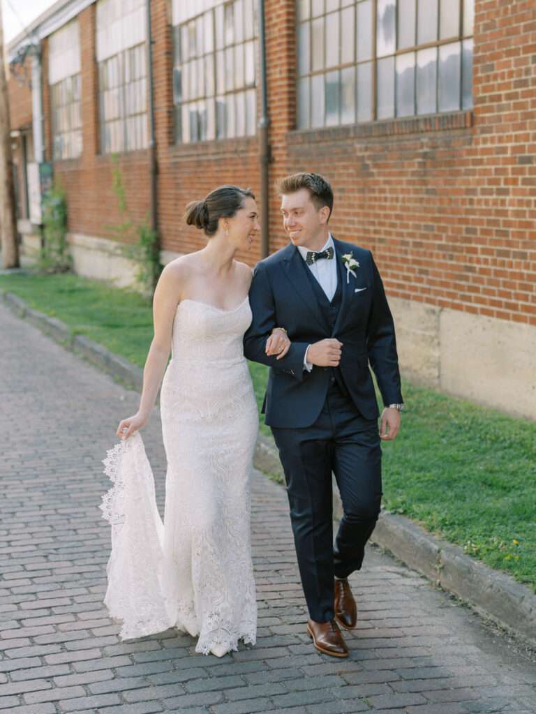 Bride and Groom wedding portraits in Franklinton from an early spring wedding at Strongwater Events