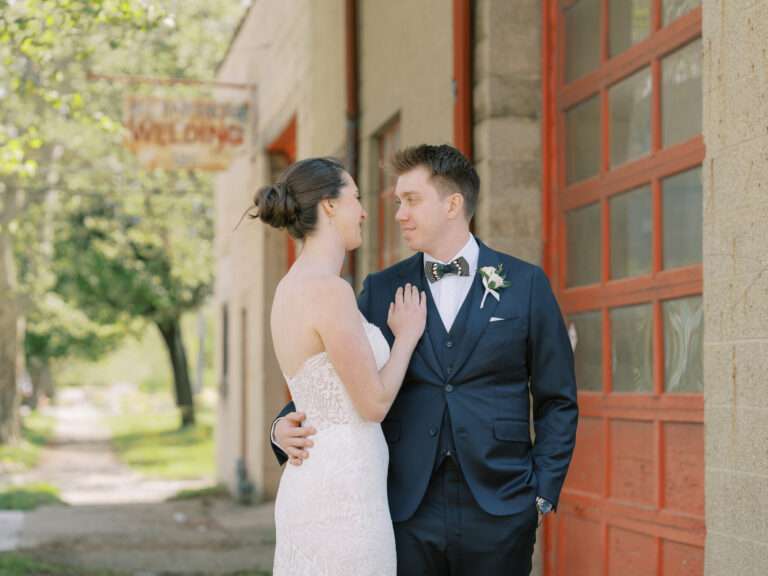 Bride and Groom wedding portraits in Franklinton from an early spring wedding at Strongwater Events