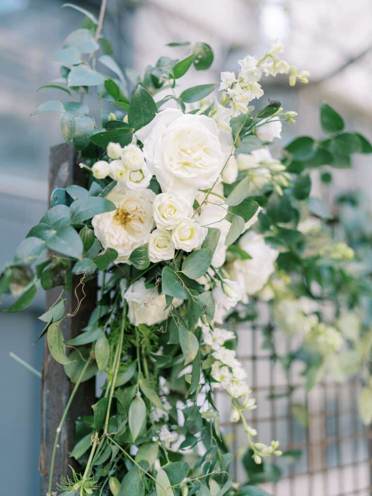 Outdoor wedding ceremony at Strongwater Events in downtown Columbus, Ohio