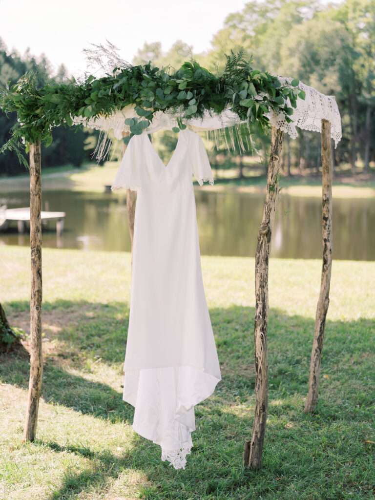 Late summer farm wedding photos captured on film at a private estate in Northeast Ohio