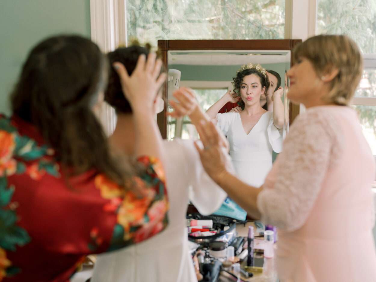 Late summer farm wedding photos captured on film at a private estate in Northeast Ohio