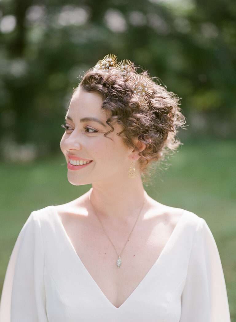 Bride and Groom portraits from a private estate wedding captured on film northeast of Columbus, Ohio