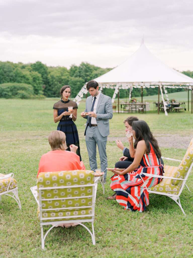 Tented wedding reception photos from a farm wedding on a private estate in Northeast Ohio