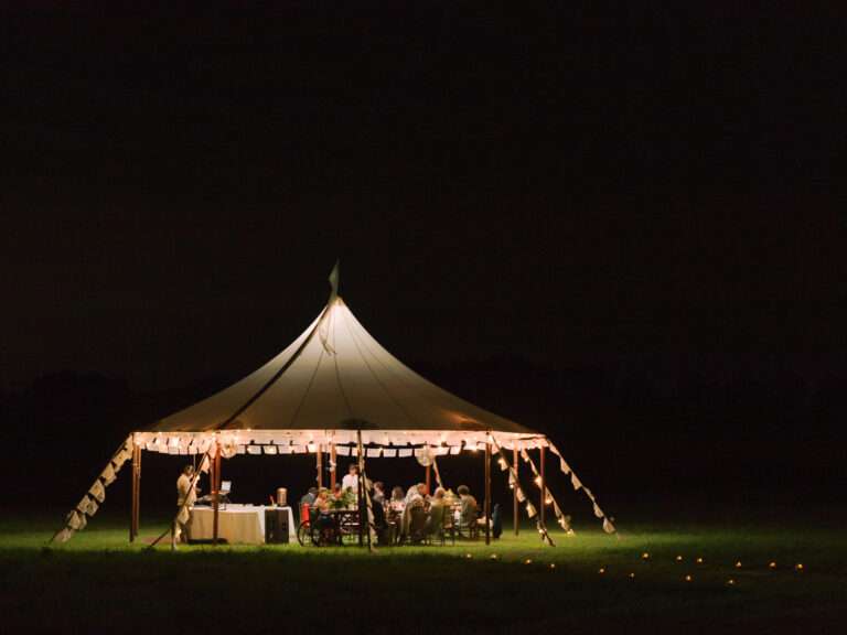 Tented wedding reception photos from a farm wedding on a private estate in Northeast Ohio