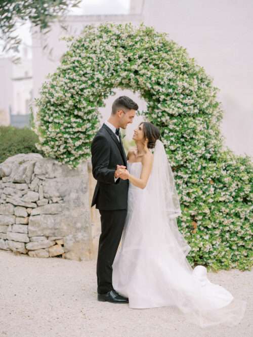 Bride and groom portraits from a Masseria Parco della Grava wedding in Puglia, Italy