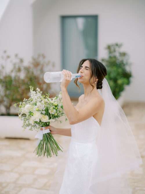 Bridal party photos from a spring wedding at Masseria Parco della Grava in Puglia, Italy