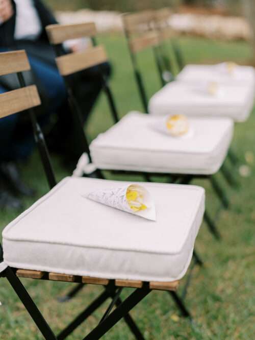 Wedding ceremony in an olive grove from a Masseria Parco della Grava wedding in Puglia, Italy