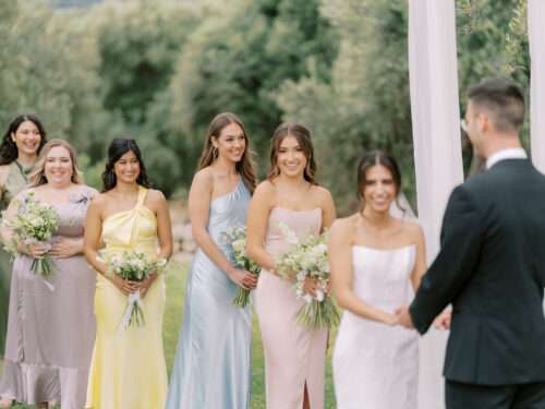 Wedding ceremony in an olive grove from a Masseria Parco della Grava wedding in Puglia, Italy