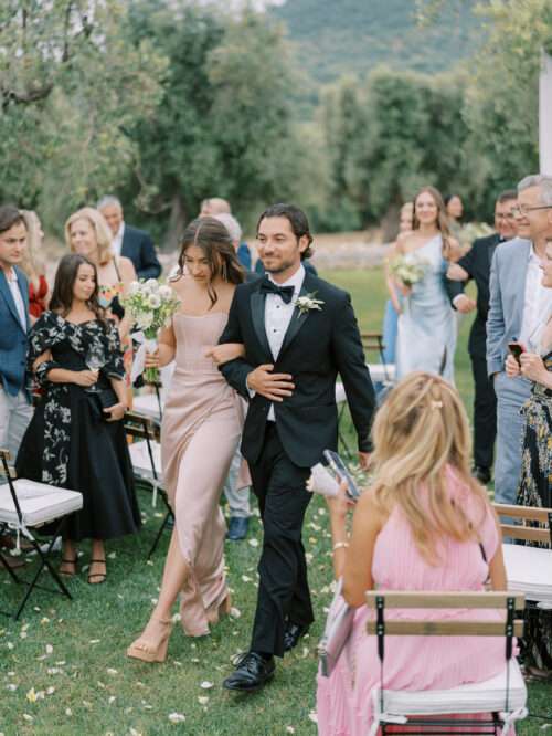 Wedding ceremony in an olive grove from a Masseria Parco della Grava wedding in Puglia, Italy