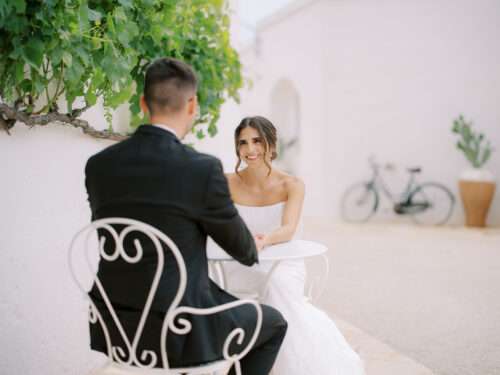 Bride and groom portraits from a Masseria Parco della Grava wedding in Puglia, Italy