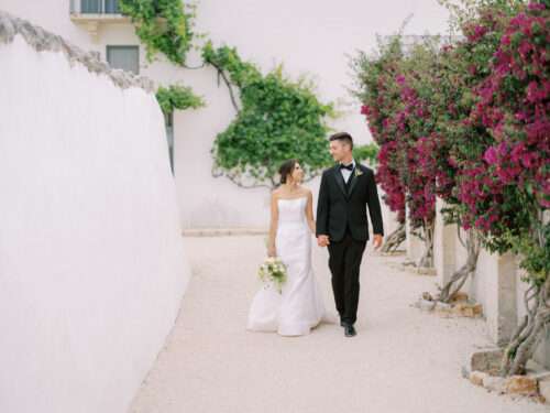 Bride and groom portraits from a Masseria Parco della Grava wedding in Puglia, Italy