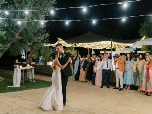 Puglia, Italy destination wedding reception at Masseria Parco della Grava