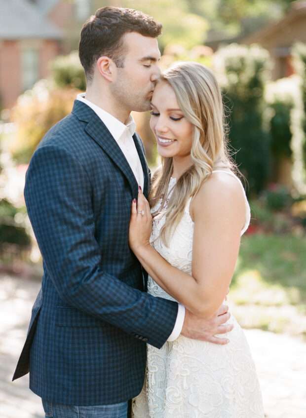 A beautiful downtown Columbus engagement session in October captured on film in German Village