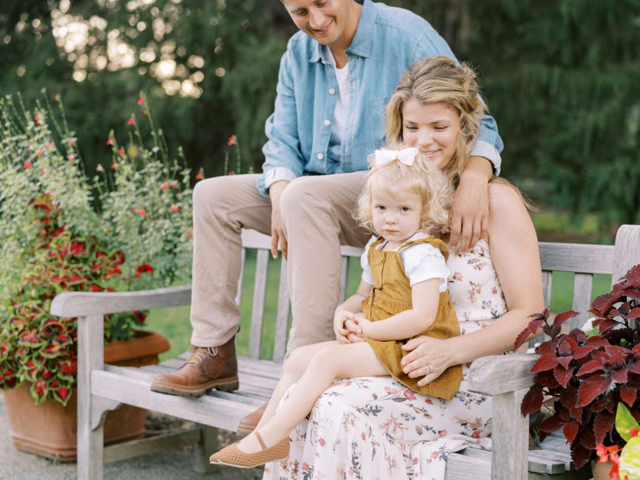 Inniswood Garden engagement photos in Columbus during a summer sunset