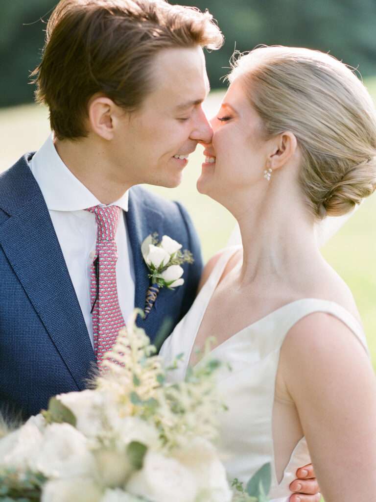 Bride and Groom portraits from an August wedding at Kirtland Country Club