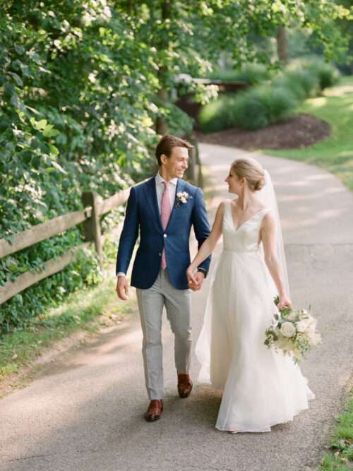 Bride and Groom portraits from an August wedding at Kirtland Country Club