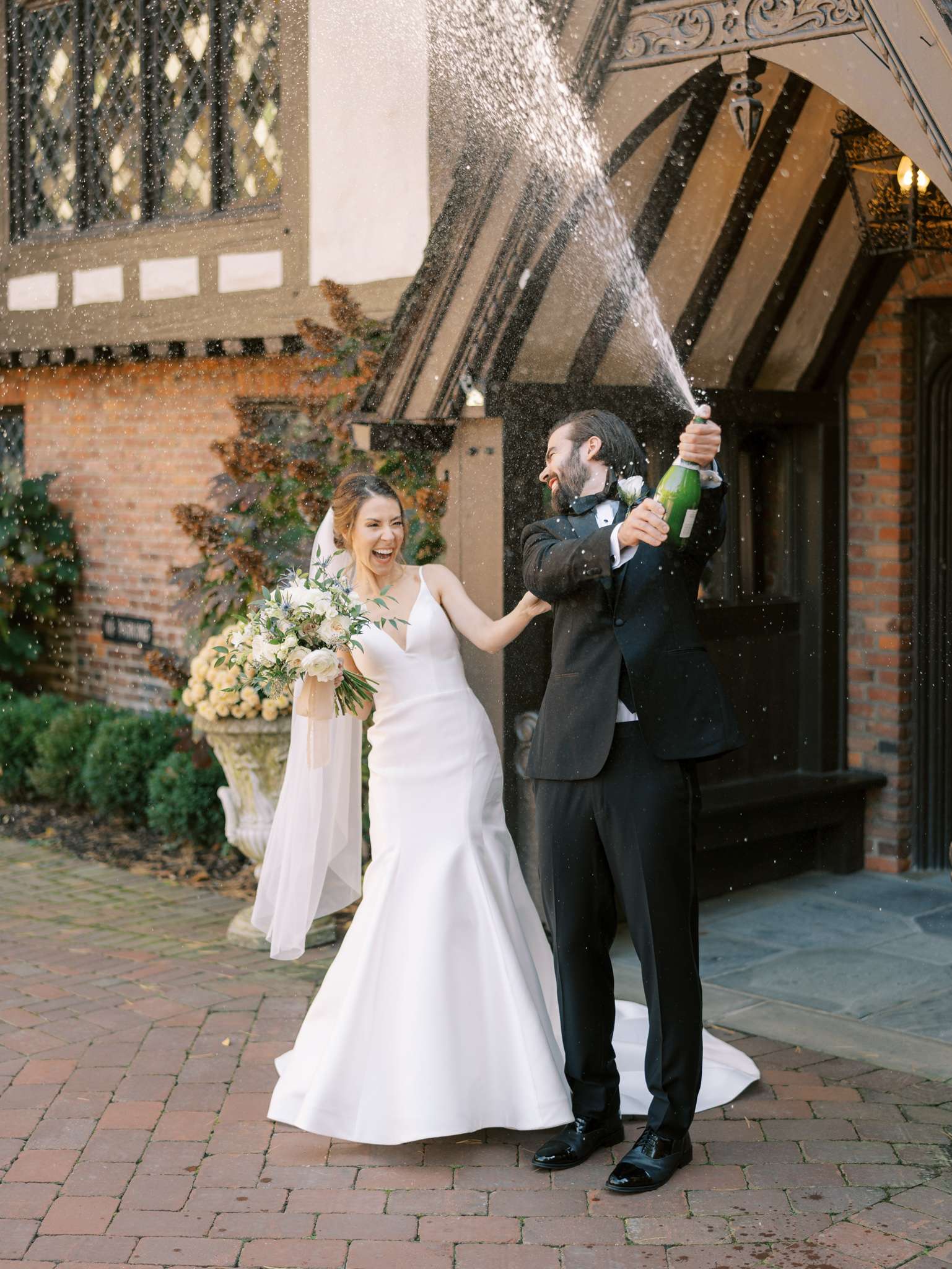 Bride and Groom portraits from Cleveland wedding at the Club at Hillbrook with Rachel and Kyle