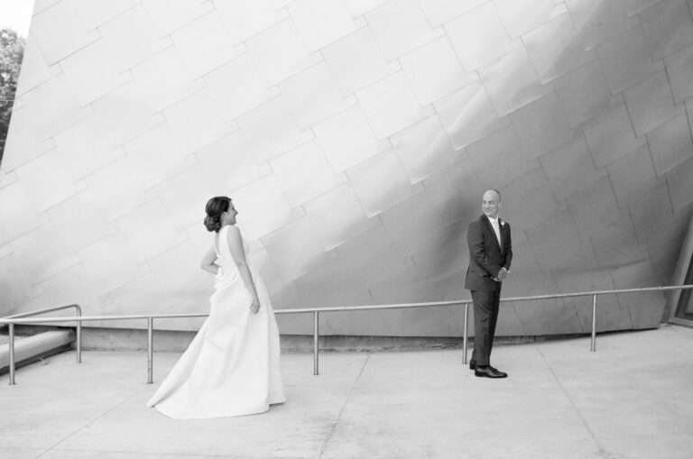 Bride and Groom portraits at Case Western Reserve University and the Cleveland Museum of Art