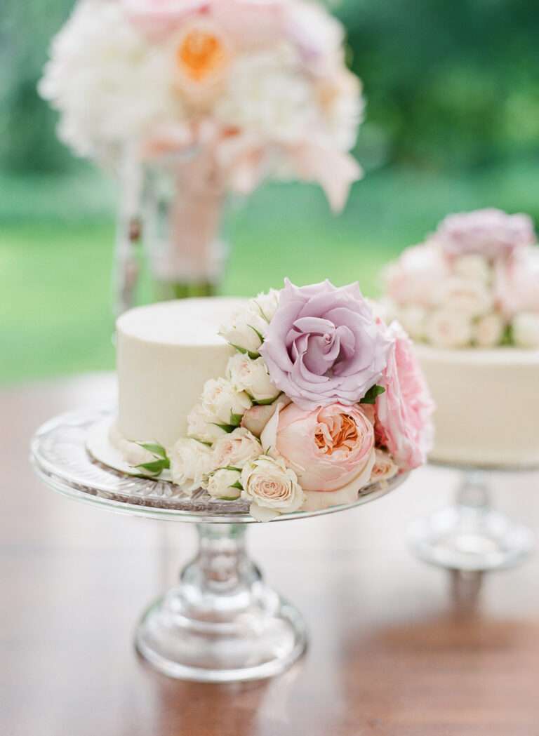 Backyard wedding reception from a small wedding at a private residence in Shaker Heights, Ohio