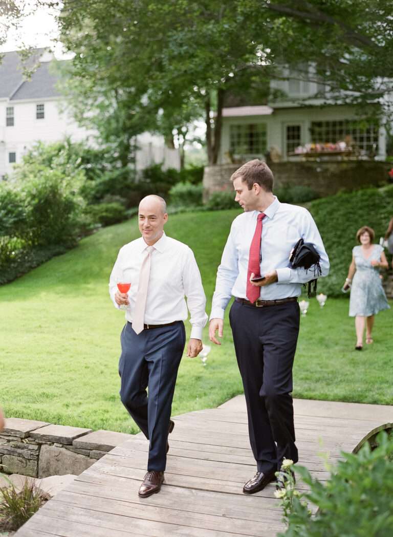 Backyard wedding reception from a small wedding at a private residence in Shaker Heights, Ohio