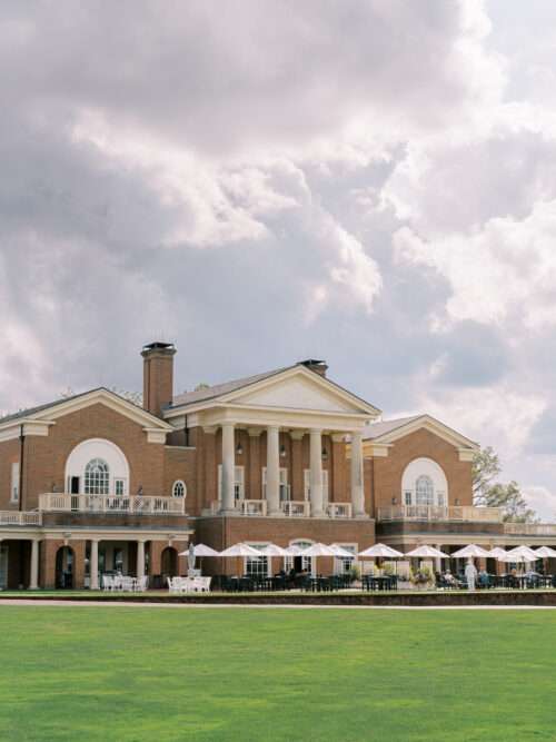 Outdoor wedding ceremony photos at New Albany Country Club from a small, intimate late summer wedding 