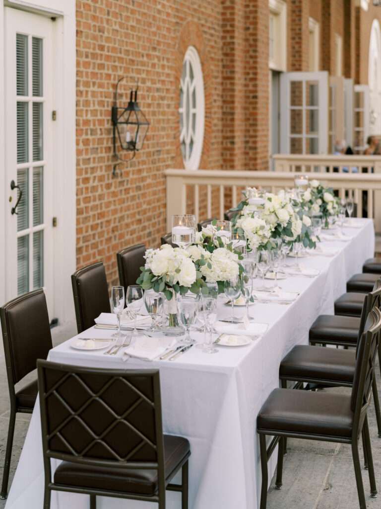 New Albany Country Club wedding reception details from a small, intimate late summer wedding 