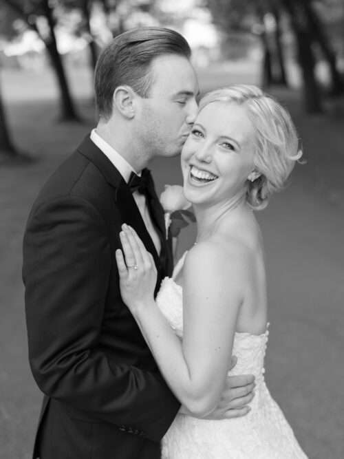 Bride and Groom photos at New Albany Country Club from a small, intimate late summer wedding 