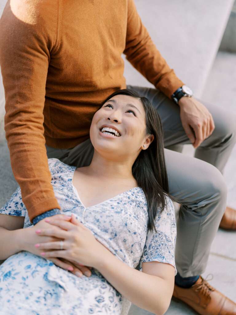 Park of Roses engagement photos in Columbus, Ohio at the peak of fall color with Emily and Sam