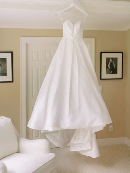 Bride's wedding dress from a May wedding at The Country Club in Pepper Pike, Ohio