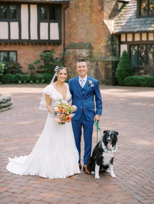 Natural and organic summer wedding photos filled with bold colors at the Club at Hillbrook in Chagrin Falls, Ohio