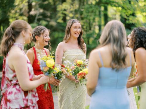 Natural and organic summer wedding photos filled with bold colors at the Club at Hillbrook in Chagrin Falls, Ohio