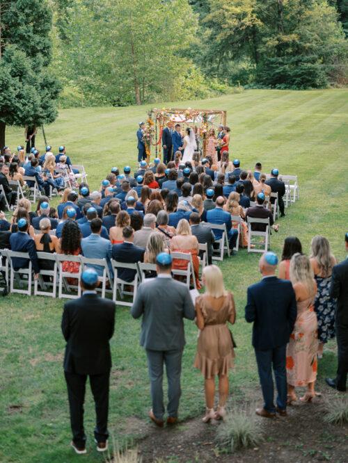 Natural and organic summer wedding photos filled with bold colors at the Club at Hillbrook in Chagrin Falls, Ohio