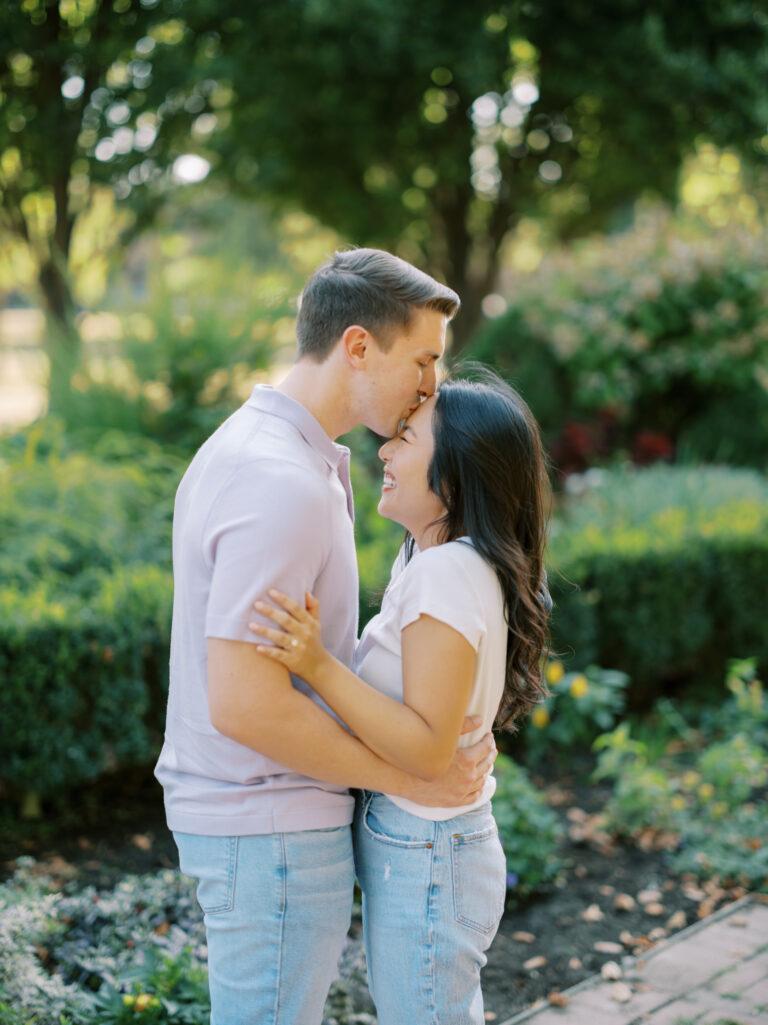 Columbus, Ohio engagement photos at Schiller Park, German Vilalge, and Capitol Square by Columbus, Ohio wedding photographer Hunter Photographic.