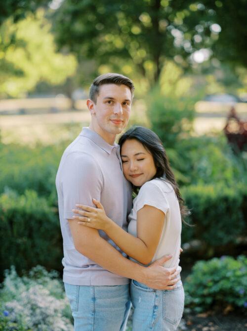 Columbus, Ohio engagement photos at Schiller Park, German Vilalge, and Capitol Square by Columbus, Ohio wedding photographer Hunter Photographic.