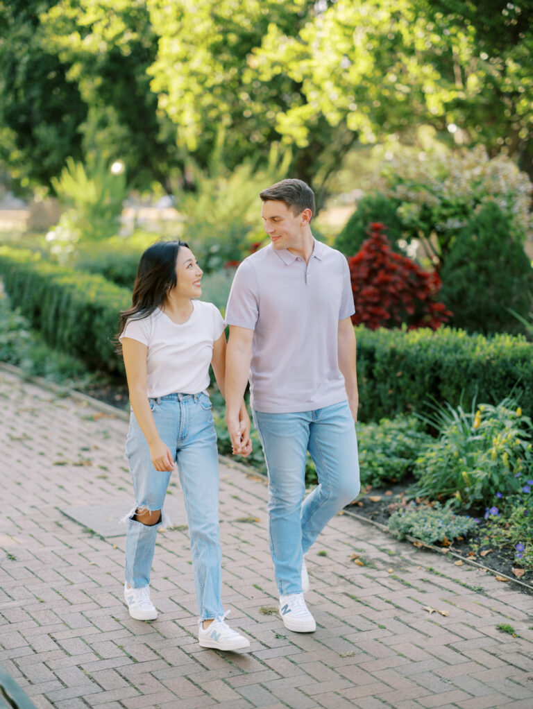 Columbus, Ohio engagement photos at Schiller Park, German Vilalge, and Capitol Square by Columbus, Ohio wedding photographer Hunter Photographic.