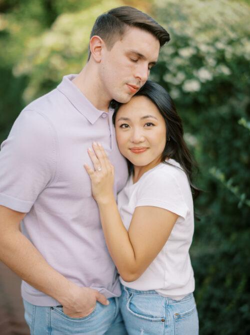 Columbus, Ohio engagement photos at Schiller Park, German Vilalge, and Capitol Square by Columbus, Ohio wedding photographer Hunter Photographic.