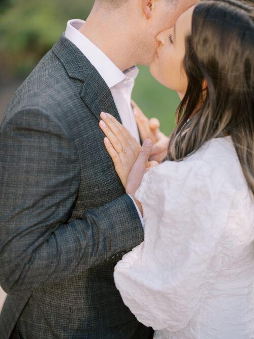 Capitol Square engagement photos in downtown Columbus, Ohio captured at the height of summer by Hunter Photographic.